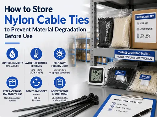 How to Store Nylon Cable Ties to Prevent Material Degradation Before Use